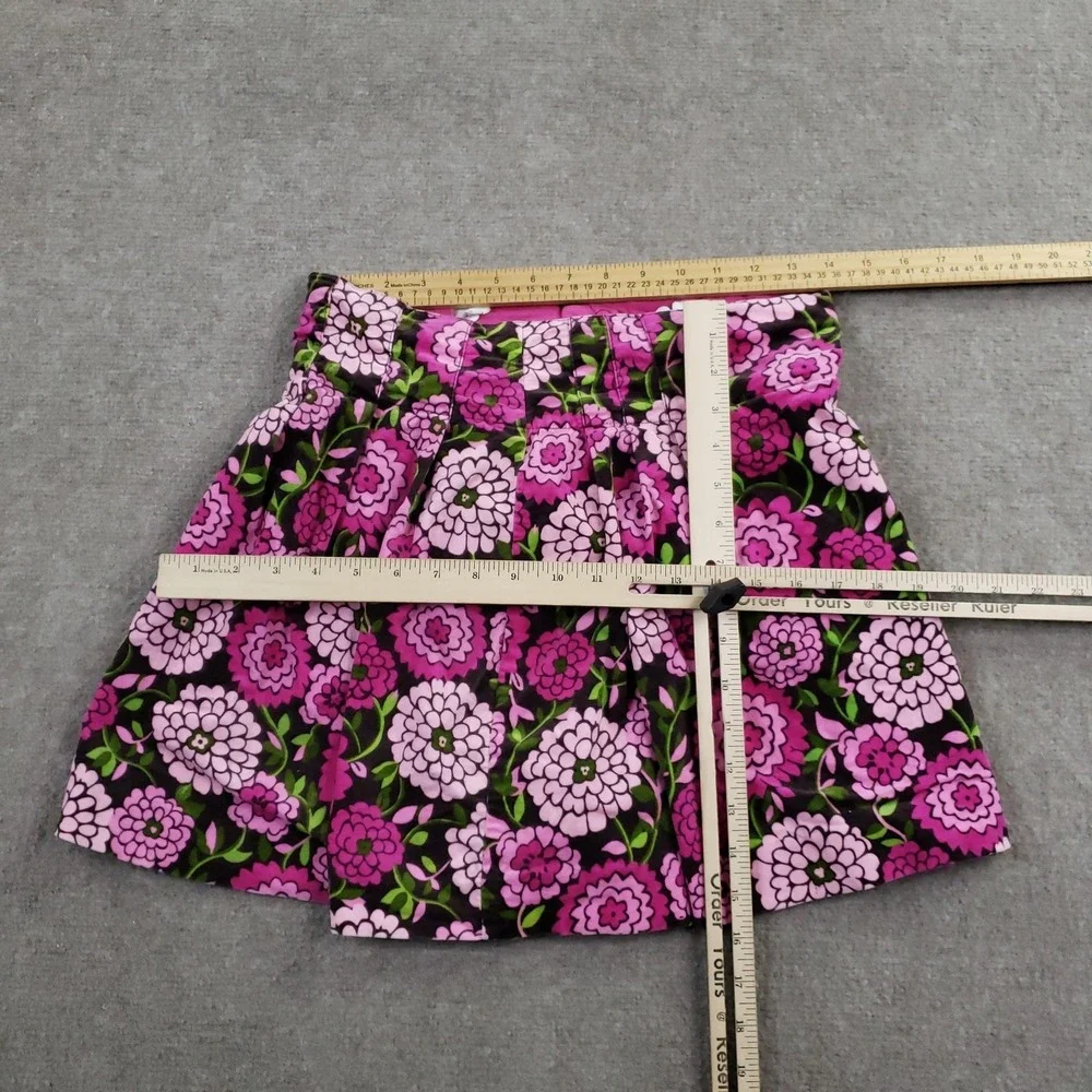 Vintage Lilly Pulitzer Skort Girls Size 14 Pink Pleated Short Floral Velvet‎